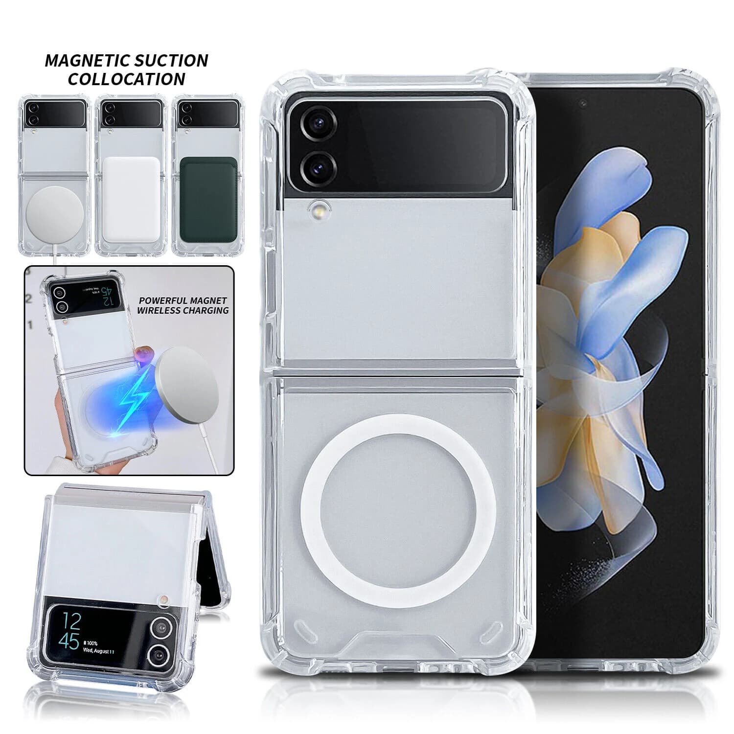 Magnetic Clear Cases for Galaxy Z Fold / Z Flip 2