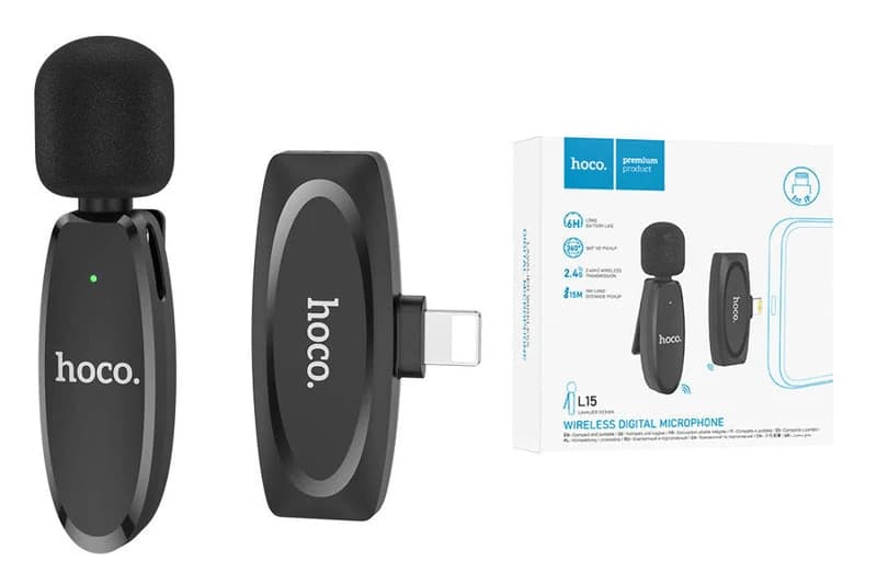 Hoco L15 Lightning Wireless Microphone Set 2